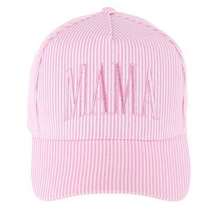 CTM Women's Mama Striped Baseball Cap